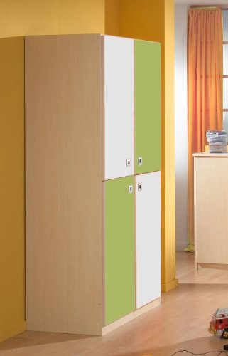 Wimex 5-tlg Jugendzimmer weiß - apfelgrün Jugendbett Nachttisch Kleiderschrank - 4260299685098 Wimex 5-tlg Jugendzimmer weiß - apfelgrün Jugendbett Nachttisch Kleiderschrank