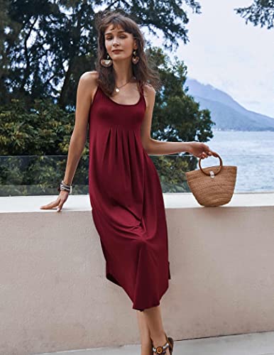 Ekouaer Elegant Nightgowns For Women Sleeveless Long Nightdress Sleep Dress (Wine Red Xxxl) #TOP3