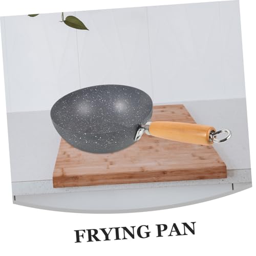 Wok pequeño antiadherente Luxshiny de hierro fundido miniatura 7