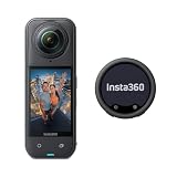 Insta360 X5 Standard Bundle + Mic Pro - Action Camera impermeabile 8K a 360° con microfono wireless Mic Pro, audio galleggiante a 32 bit e riduzione del rumore AI