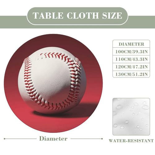 Nappe ronde élastique baseball imperméable pour éviter les taches sur la table - 3