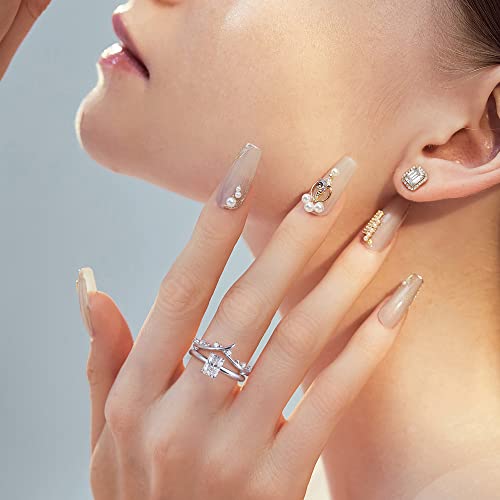 MOOSEA Radiant Cut Moissanite Engagement Rings for Women, 1CT D Color VVS1 Clarity Lab Created Moissanite Rings 14K White Gold Vermeil Moissanite Solitaire Ring for Women Wedding Rings for Bridal Wife4