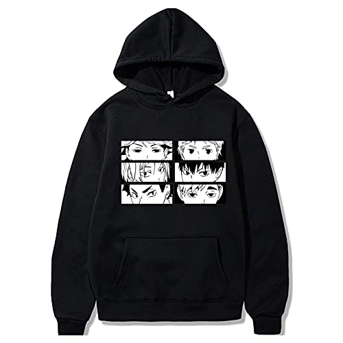 jiminhope Anime Sudadera con Capucha Tobio Kageyama Sudadera de Manga Larga Anime Harajuku Sudadera con Capucha para Unisex Adulto Kageyama Karasuno Haikyuu Sudadera con Capucha