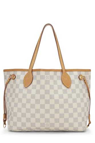 Louis Vuitton, Pre-loved Damier Azur Neverfull PM, White