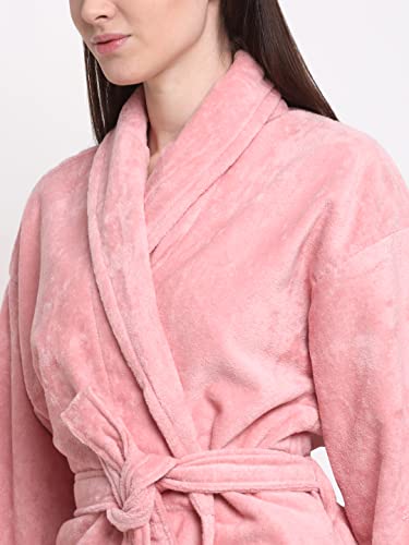Image of CREEVA Luxury 100% Cotton Bathrobe for Men & Women | Super Soft Velour | Shawl Collar | Highly Absorbent | Ideal for Spa, Shower, Gym, Travel & Gifting