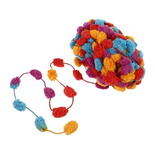 Tofficu 1 ロール 粗いウール フリースの毛布 ポンポン糸を編む 巨大な糸 Diyのかぎ針編みの毛糸 色とりどりの糸編みバッグ糸 ふわふわのシェニール糸 Colorful ポリエステル