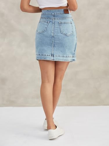 Image of Dolce Crudo Women's Regular High Rise Stretchable Denim Shorts