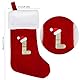 SULOLI Personalisierte Weihnachtsstrümpfe mit Buchstaben,43 cm Bestickter Nikolausstrumpf,Christmas Stockings Weihnachtssocken Zum Aufhängen für Weihnachtsbaum und Süßigkeiten (L)