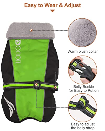 Warm Dog Coat Windproof Dog Winter Jacket, Cozy Waterproof Dog Clothes With Furry Collar For Cold Weather, Reflective Thicken Fleece Lining Pet Outfit Adjustable Pet Vest Apparel For Small Medium Dog #TOP3