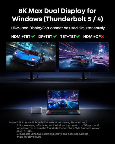 Anker Prime TB5 Docking Station, 14-in-1 Thunderbolt 5 Dock for Laptops | 120Gbps Max Data Transfer, Up to 8K, Dual Display, 140W Max Charging, Ethernet, SD/TF, Cooling System, for TBT 5/4 Laptops - image 5