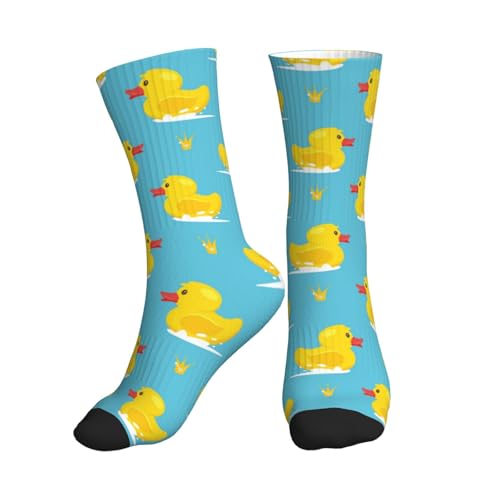 VOSERY Calcetines de natación lindos pato para hombre y mujer - Calcetines de running cómodos y suaves con suela media pantorrilla, 1 negro., Talla única