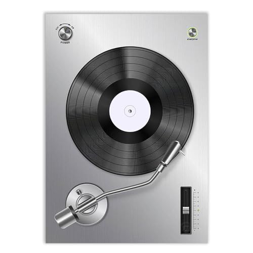 Placa Decorativa A2 Toca Discos Vinil Dj Mesa De Som
