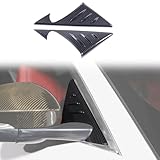 Car Rearview Mirror Side Triangular Spoiler Trim Compatible with Jaguar F-Type 2013-2024，ABS Front Window Rearview Mirror Side Spoiler Cover Exterior Decoration Accessories (Carbon Fiber Grain)