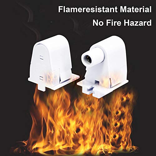 (12-Pairs) Jesled Single Pin Fa8 Tombstone - Non-Shunted T8/T10/T12 Led Socket Lampholder Base Holder For 8Ft Fluorescent Tube Light, Retrofiting Bulbs Fixtures, Flameresistant Plunger, Ul Listed #TOP3