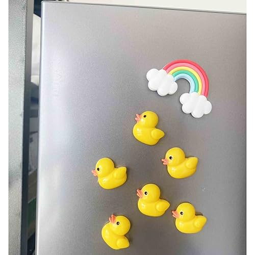 Set de 7 imanes decorativos de pato amarillo para nevera miniatura 6