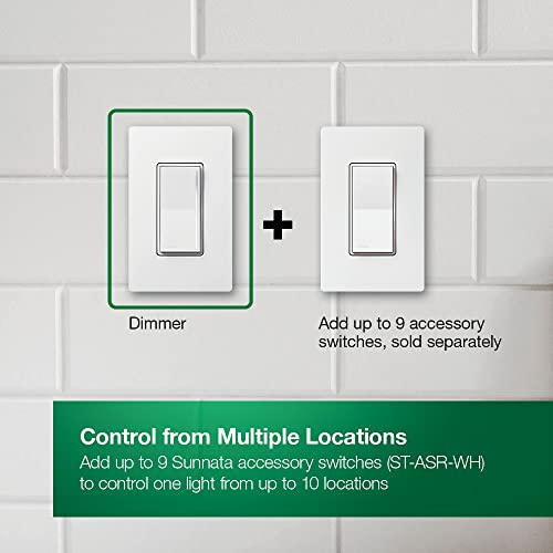 Lutron Sunnata Touch Dimmer Switch With Led+ Advanced Technology, For Led, Incandescent And Halogen, 3 Way/Multi Location, Stcl-153M-Bl, Black #TOP2