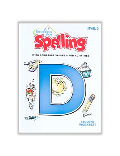 4th Grade Spelling Student Workbook Level D by A Reason For - Fourth Graders Practice Workbooks for Words, Vocabulary & Comprehension Skills - Kids
