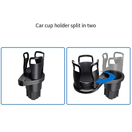 Portavasos de auto 2 en 1 con base giratoria 360° Negro miniatura 3