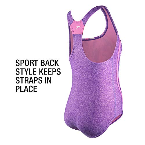 Image of Speedo Girls Printed Sport Splice