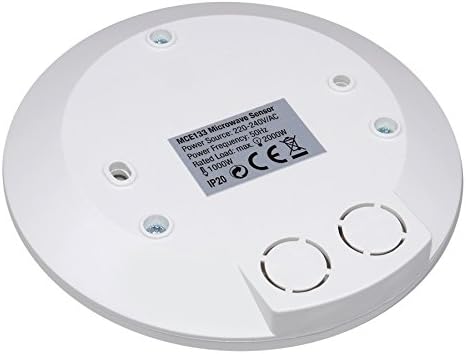 Rear label of the sensor with model number and electrical specifications
