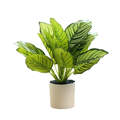 Planta artificial realista en maceta de plastico duradera 4