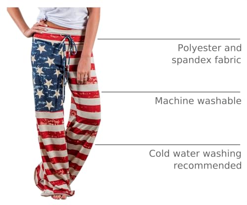 Image of NEWCOSPLAY Women's Comfy Pajama Pants Casual Drawstring Palazzo Lounge Wide Leg Pants