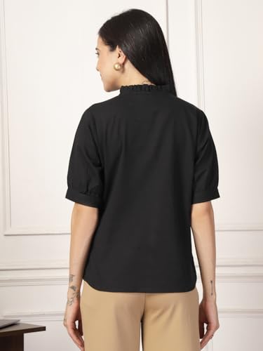 Image of Style Quotient Women Solid Beige Regular Fit Flex Formal Shirt