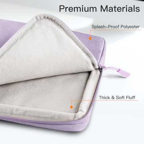 Image of JETech Laptop Sleeve for 13-14Inch MacBook Neo (A18 Pro), MacBook Air /Pro (M1-M5) 2020-2026, 13-13.6 Inch Notebook, Waterproof Shock Resistant Bag Case with Accessory Pocket (Light Purple)