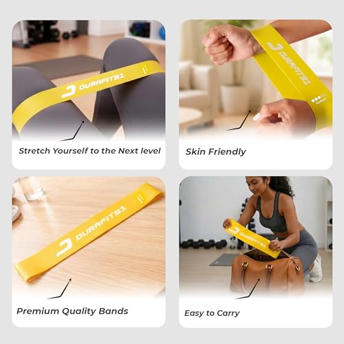 Image of Resistance Bands Set of 3(Medium to Ultra Heavy) Booty Bands for Unisex | Mini Loop Hip Bands for Toning Glute, Leg & Squat Training | Exercise Bands for Gym, Yoga, Pilates, Fitness