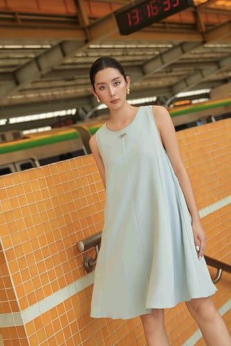 G-Turquoise Woven Loose Dress M — view 5