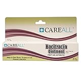 CareALL 1oz Bacitracin Antibiotic Zinc Ointment. First Aid Ointment to Prevent and heal infections for Minor cuts, scrapes and Burns.