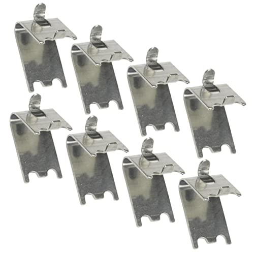 EXCEART 8piezas Hebilla De Estante De Acero Inoxidable Clips De Soporte Para Congelador Organizador De Estante Para Nevera Uso Cocina