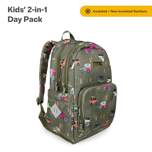 RTIC Kids 2-in-1 Day Pack Backpack with Insulated Lunch Box Cooler Compartment, School, Travel, Children's Bookbag for Girls and Boys2