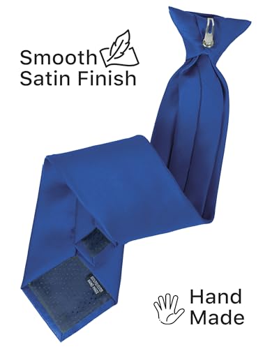 boxed-gifts Clip on Ties for Men - Premium Black Solid Color Clip on Tie4