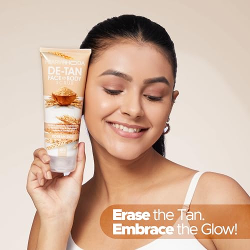 Image of Hilary Rhoda De-Tan Face & Body Scrub | De-Tan, Exfoliate & Dead Skin Removal | Face & Body Scrub | Rice Water | Removes Blackheads & Whiteheads | Encourages Healthy Skin - 200g (Korean Rice - Shade 02)