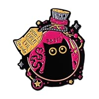 Niedlicher schwarzer Katzen Anstecker Pin,Anstecker Pin,böse schwarze Katze in Flasche,Emaille Brosche,für Rucksack,Tasche,Accessoires und Schmuck Emaille Pins