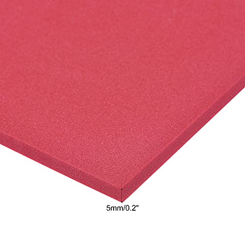 Image of uxcell Red EVA Foam Sheets 10 x 10 Inch 5mm Thickness for Crafts DIY Projects, 8 Pcs