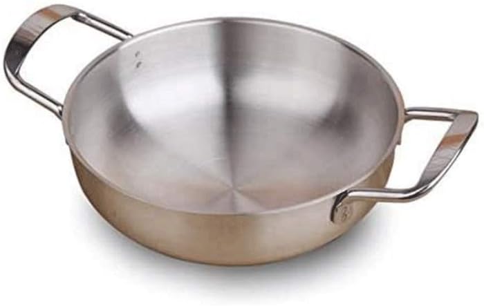 Olla eléctrica de acero inoxidable, diseño plano, fácil de limpiar