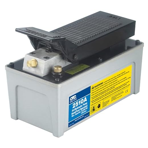 OTC 2510A Stinger 10,000 PSI Foot Operated Air/Hydraulic Pump for Rams, Presses, & Hydraulic Pullers, CHROME