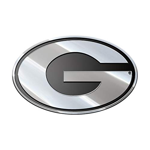Team ProMark NCAA Georgia Bulldogs Premium Metal Auto Emblem, Chrome, One Size (62900)