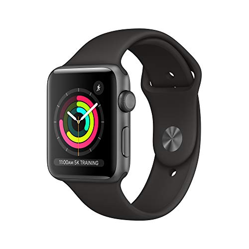 Apple Watch Series 3 [GPS 42mm] Smart Watch w/Space Gray Aluminum Case & Black Sport Band. Fitness & Activity Tracker, Heart Rate Monitor, Retina Display, Water Resistant #1