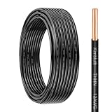 THHN Wire 12 Gauge Solid Copper Wire, 12 AWG Wire, Black, 25FT