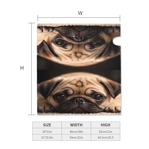 Image of Dujiea Pug Dog Mailbox Wrap - Waterproof Magnetic Post Box Cover, Large Size 25.5 inch L x 21 inch W - Garden Yard Outside Farmhouse Home Decor