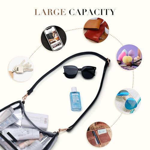Missnine Clear Bag for Stadium Approved, Clear Crossbody Purse for Women Transparent Concert Handbag for Sport Stadium Events3