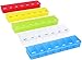 Produktbild com-four® 5X Medikamentendosierer - Medikamenten-Box für 7 Tage - Pillendose - Tablettendose - Tablettenbox - Wochendosierer zur Aufbewahrung (05 Stück - bunt)