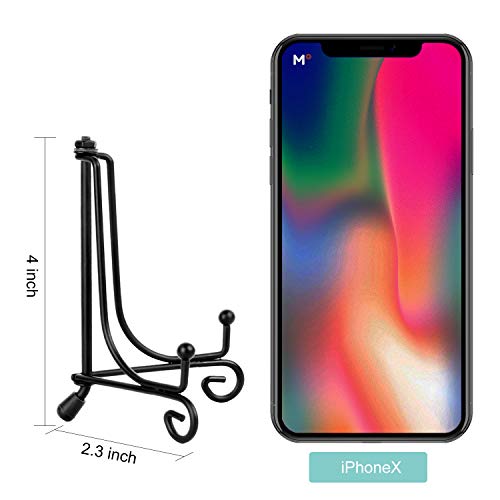 Teamkio Improved Anti-Slip Plate Holder Display Stand, Picture Frame Holder Stand, Easel Display Stand, Book Display Stand (4Inch 4Pack) #TOP1