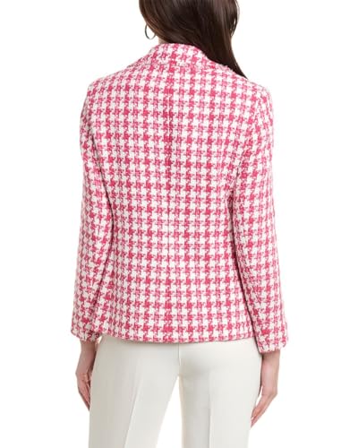 Anne Klein Women's Tweed Long Sleeve Fringe Jacket2