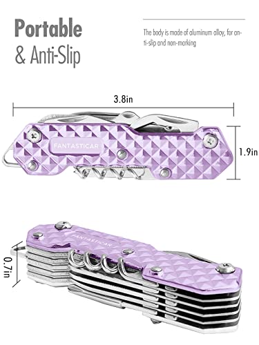 Fantasticar 15 In 1 Multi-Tool, Edc Folding Pocket Knife With Premium Gift Box For Camping, Fishing, Hunting, Survival, Or Outdoor (Purple) #TOP2