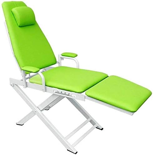 Miniatura 5 de Silla móvil plegable portátil + lámpara LED + bandeja + lavabo verde