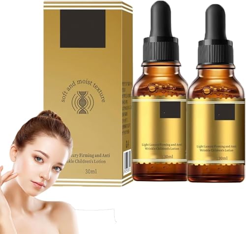 Suero reafirmante de lujo ligero, tratamiento facial antiarrugas e hidratante para reducir las líneas finas, mejorar la elasticidad y la humedad de la piel para todos los tipos de piel (2Piezas)